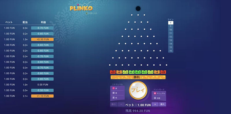 スキルゲーム プリンコ